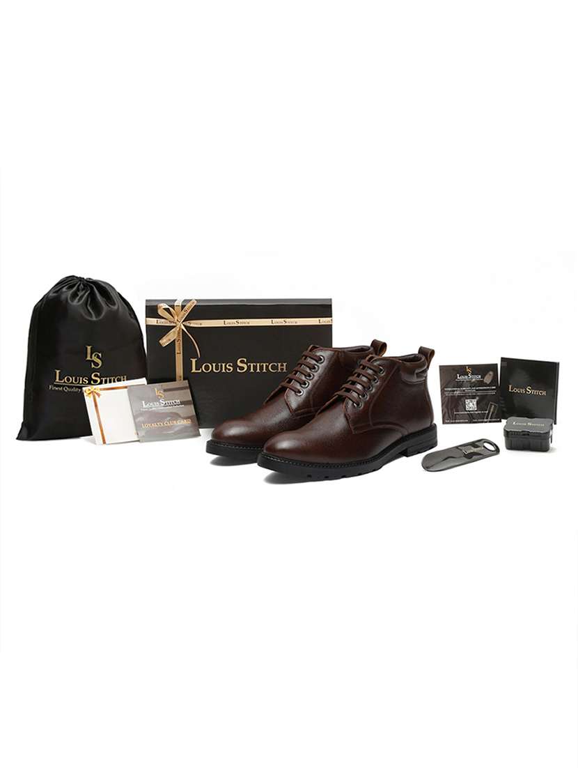 men solid lace up boots - 21748424 -  Standard Image - 4