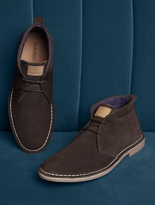 brown italian suede leather british stitch down chukka boots - 21748438 -  Standard Image - 0