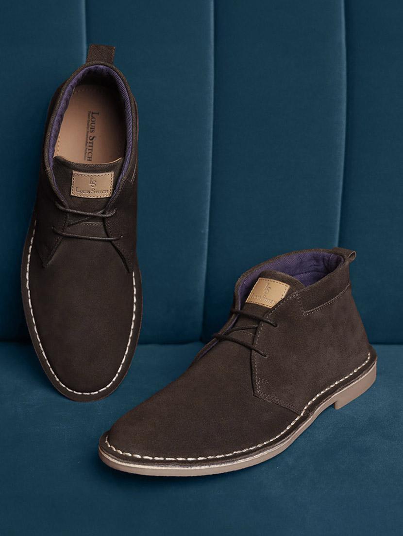 brown italian suede leather british stitch down chukka boots - 21748438 -  Zoom Image - 0