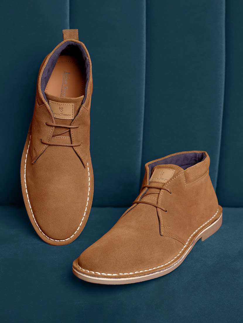 tan italian suede leather british stitch down chukka boots - 21748444 -  Zoom Image - 0