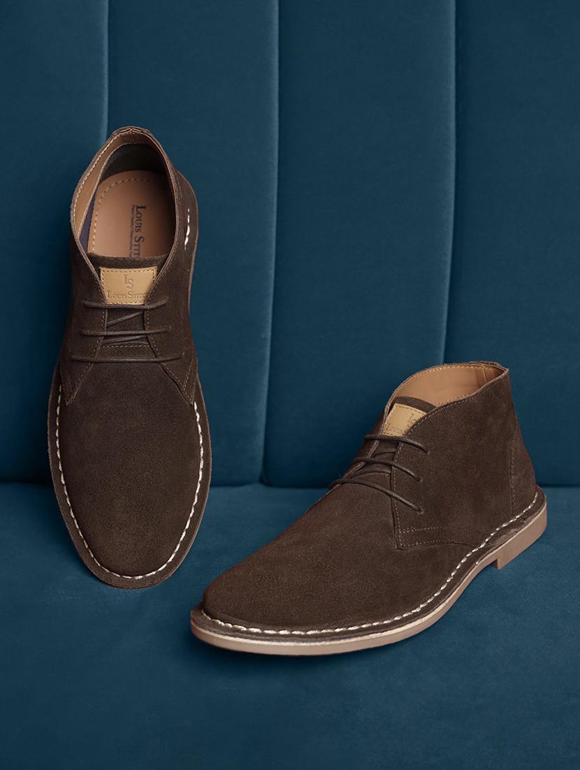 brown italian suede leather british stitch down chukka boots - 21748445 -  Zoom Image - 0