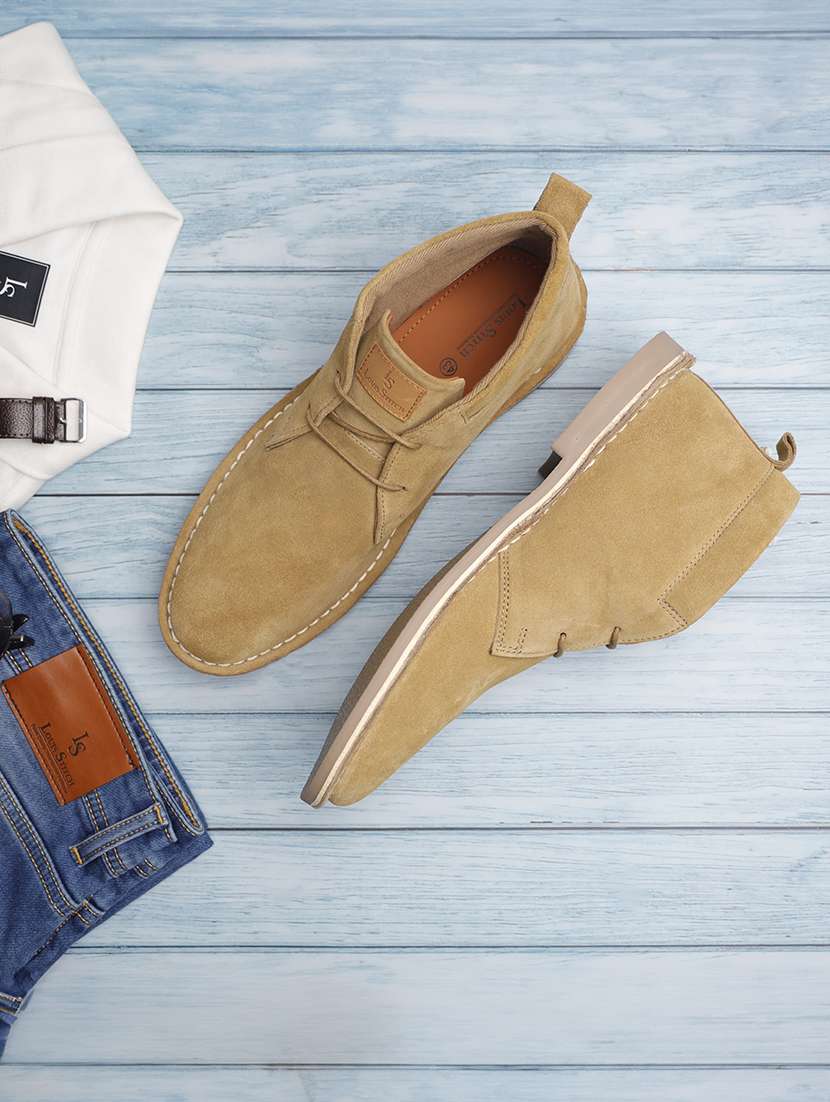 men solid lace up boots - 21748453 -  Standard Image - 1