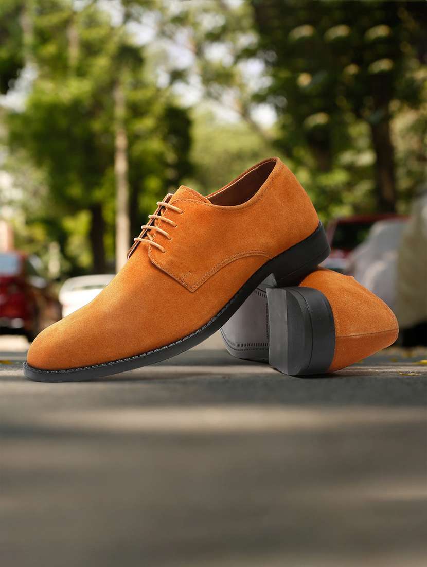 men solid lace-up derbys - 21748461 -  Standard Image - 1