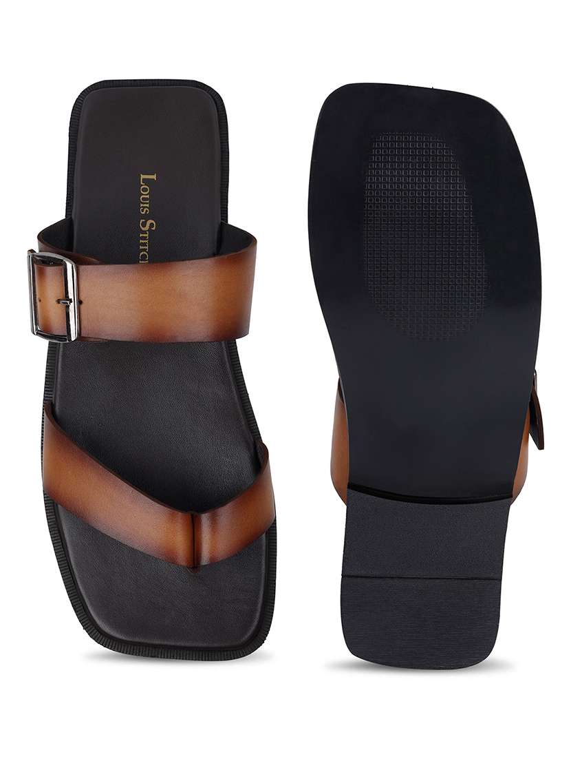 men solid toe separator sandal - 21748465 - Standard Image - 4