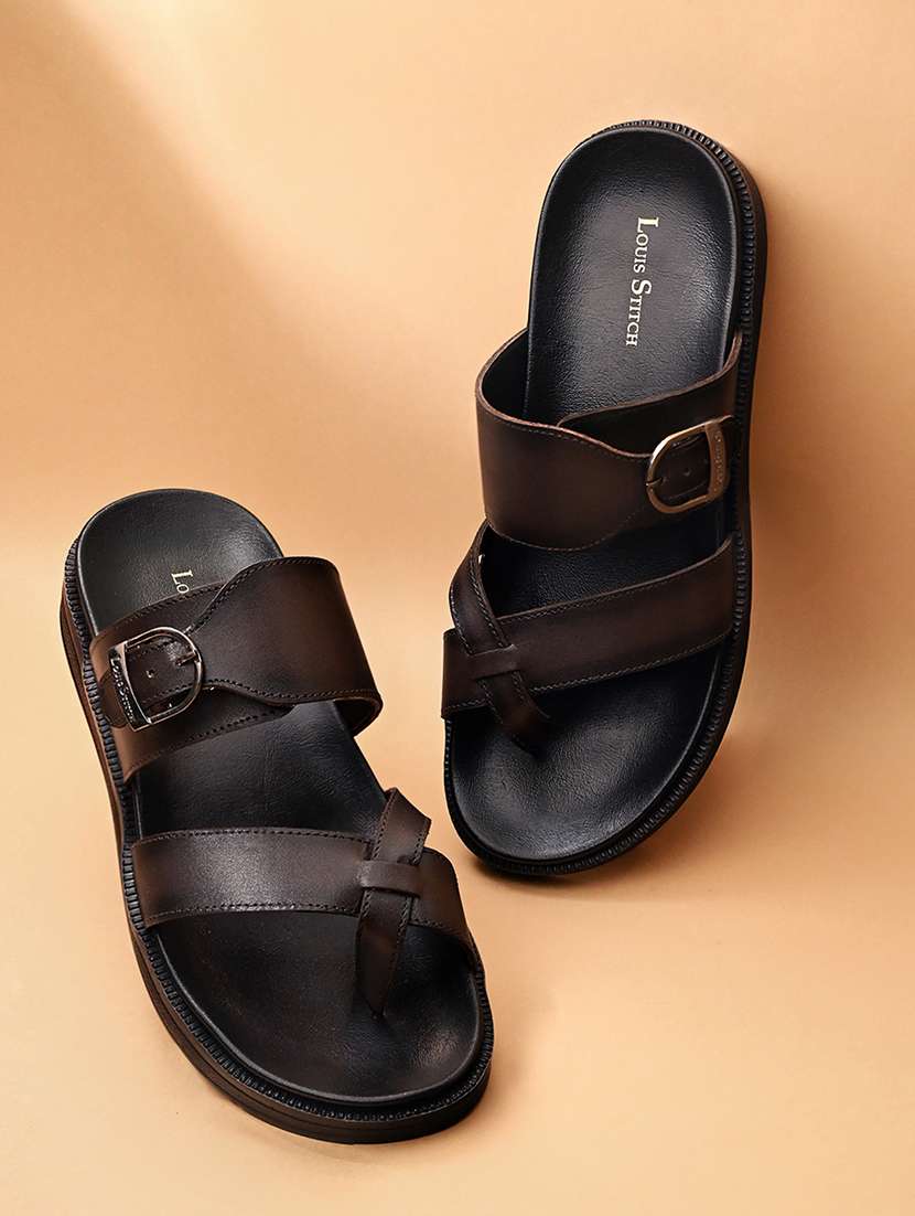 men solid toe separator sandal - 21748467 -  Standard Image - 1