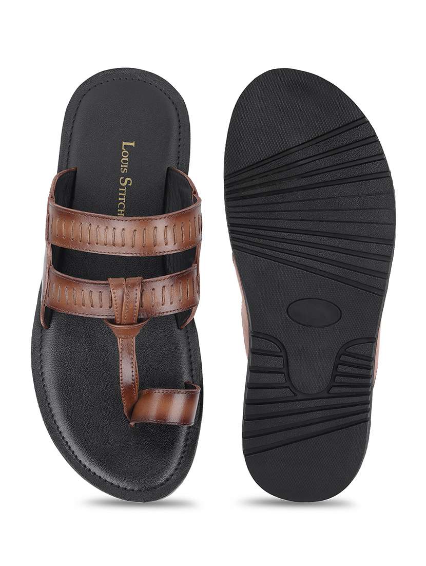 men solid one toe sandals - 21748473 -  Standard Image - 4