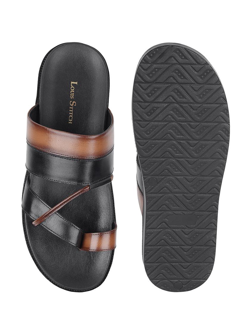 men solid slip on sandal - 21748475 - Standard Image - 4