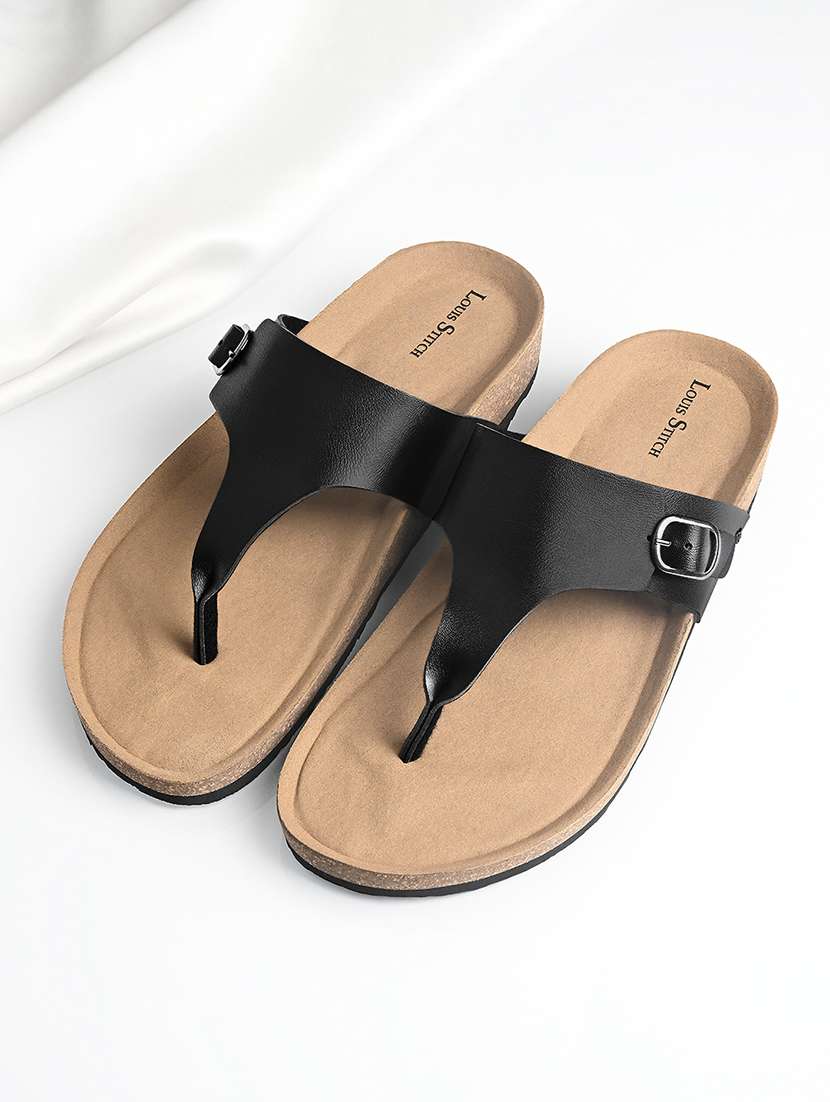 men solid toe separator sandals - 21748481 -  Standard Image - 1