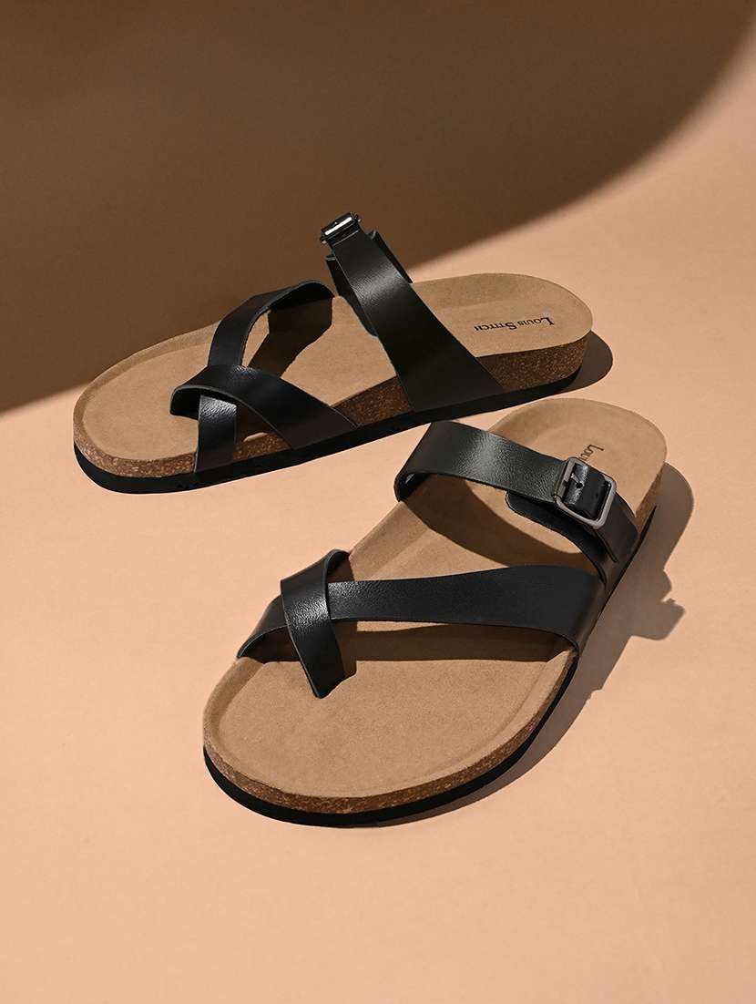 men solid slip on sandal - 21748484 -  Standard Image - 1