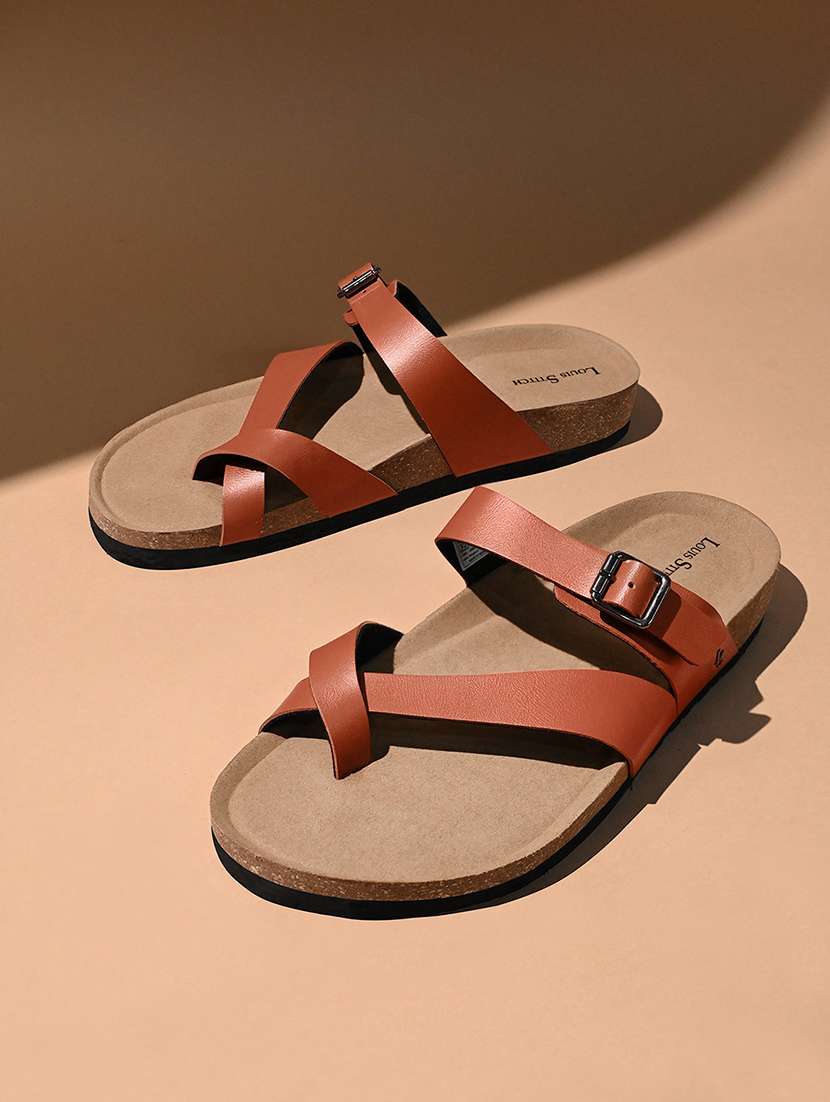 men solid slip on sandal - 21748485 -  Standard Image - 1