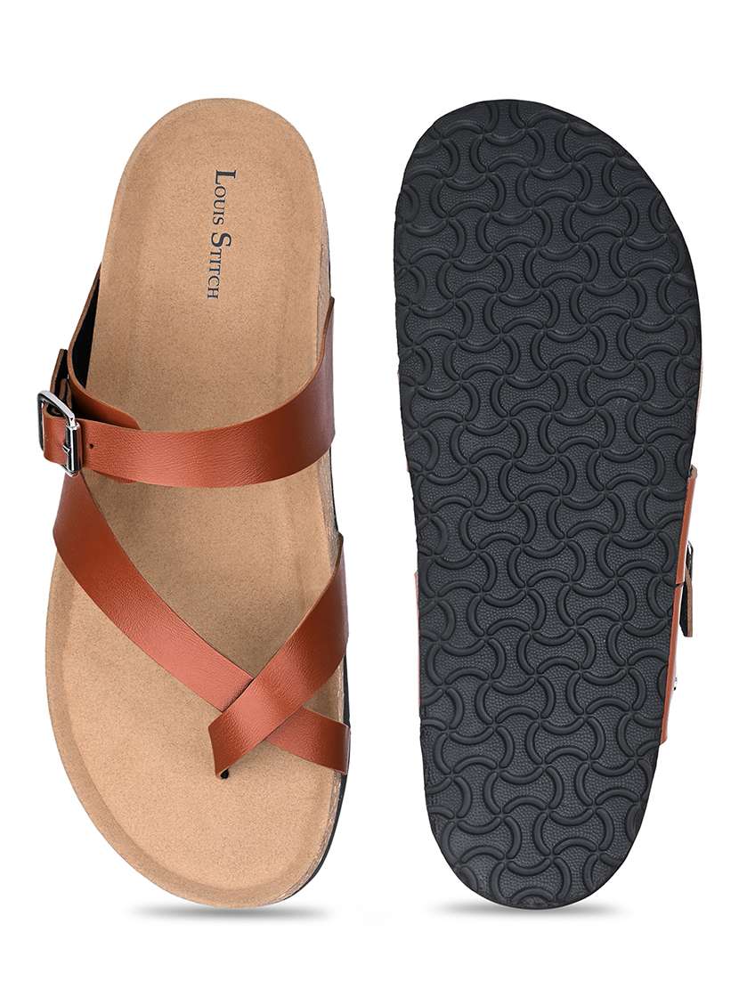 men solid slip on sandal - 21748485 -  Standard Image - 4