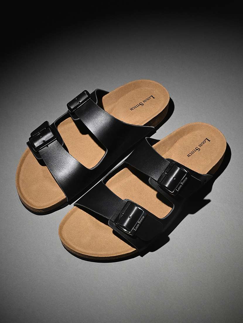 men solid slip on sandal - 21748487 -  Standard Image - 1