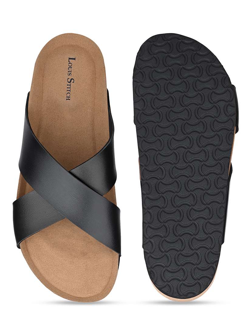 men solid slip on sandal - 21748490 -  Standard Image - 4