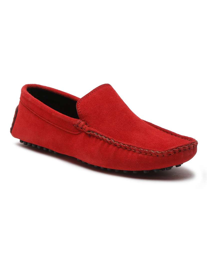 men solid slip on loafers - 21748512 - Standard Image - 1