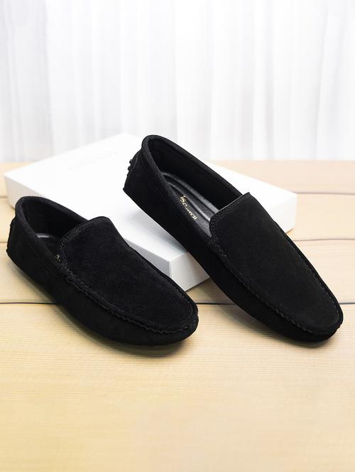 men solid slip on loafers - 21748514 - Standard Image - 0
