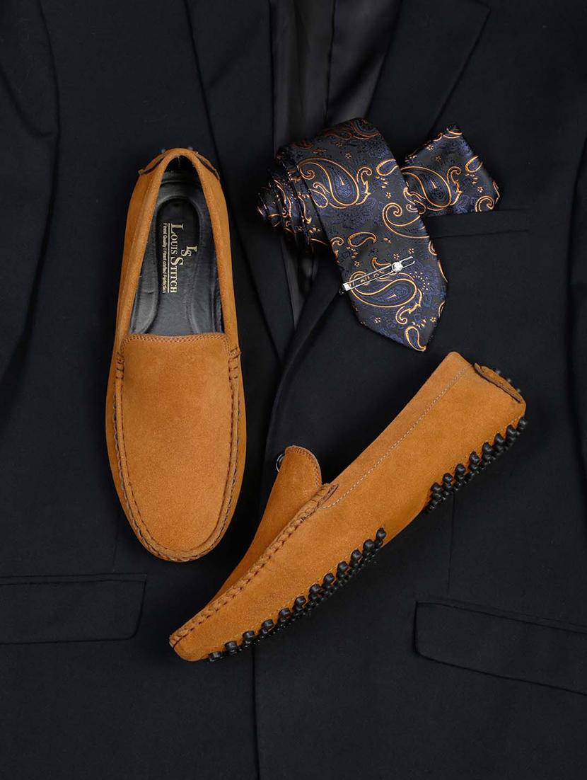 men solid slip on loafers - 21748515 -  Standard Image - 1