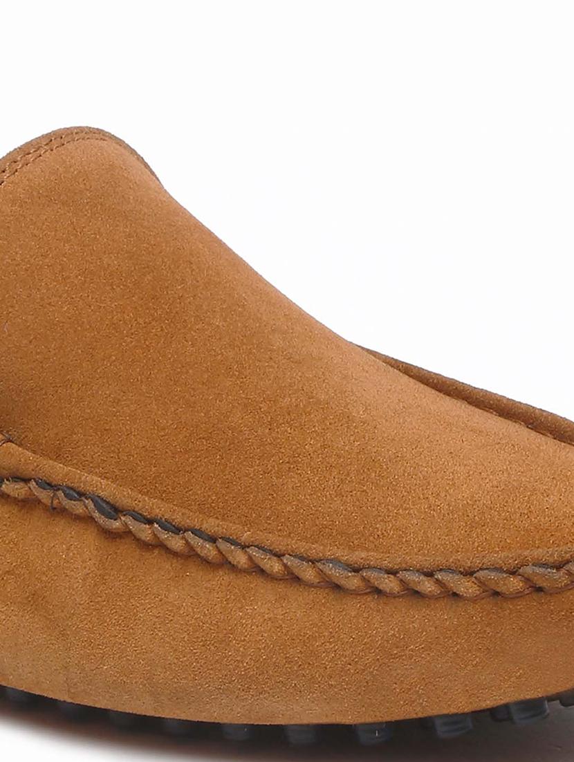 men solid slip on loafers - 21748515 - Standard Image - 4