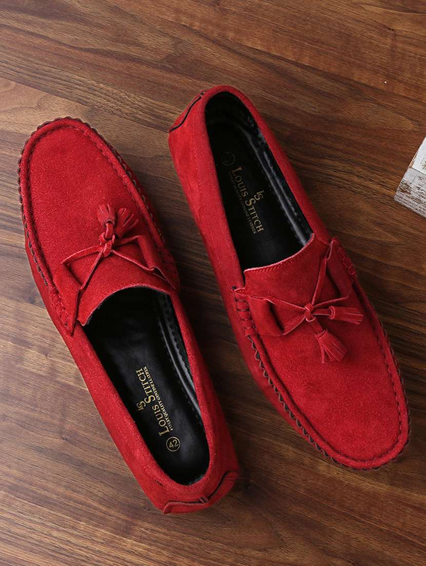 men solid slip on tassel detailed loafers - 21748518 -  Standard Image - 1