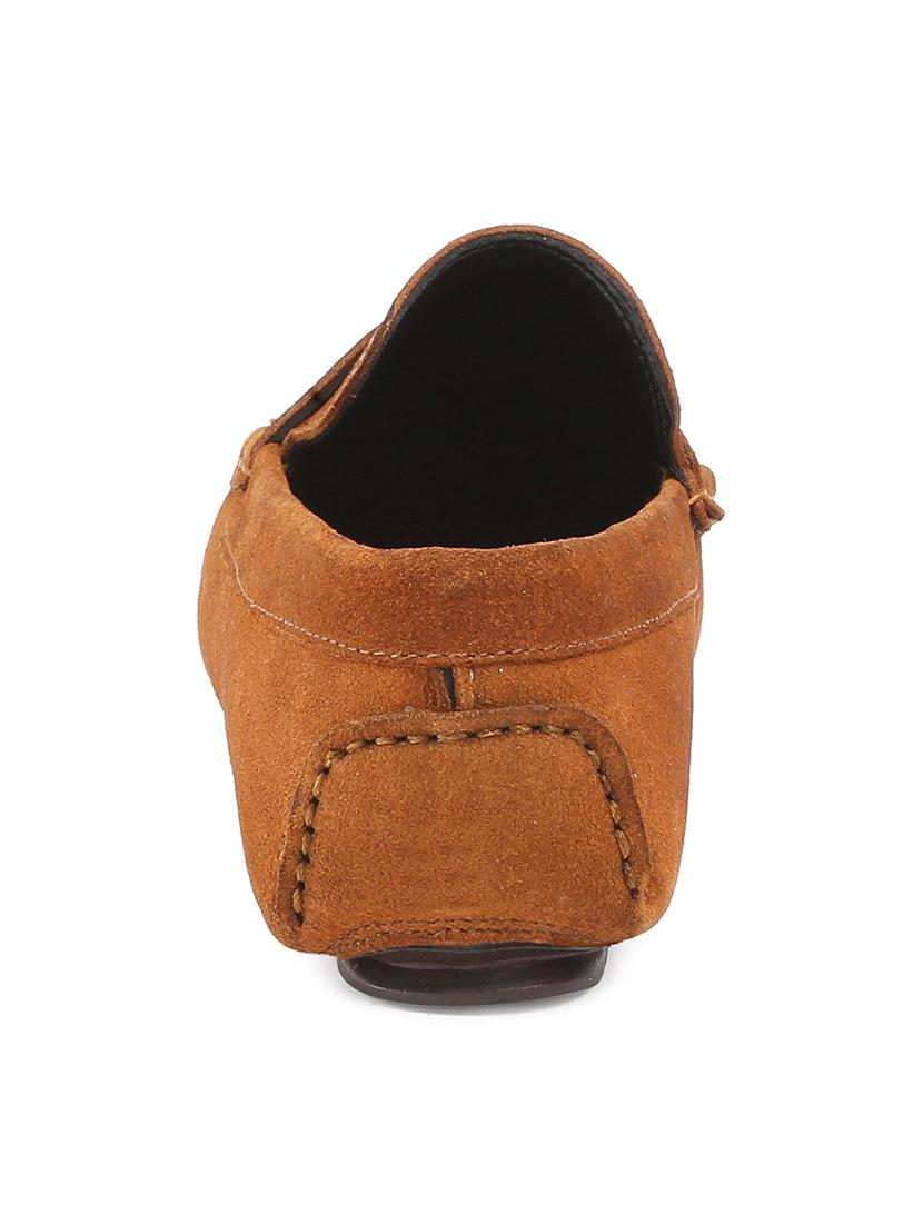 men solid slip on loafers - 21748522 - Standard Image - 4