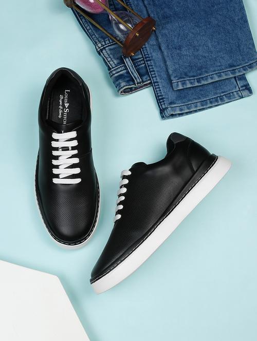 black lace up sneakers - 21748555 - Standard Image - 0