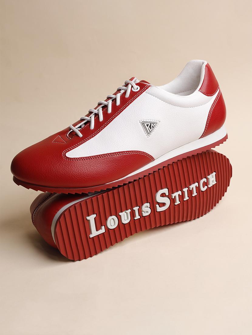 red lace up sneakers - 21748563 - Standard Image - 1