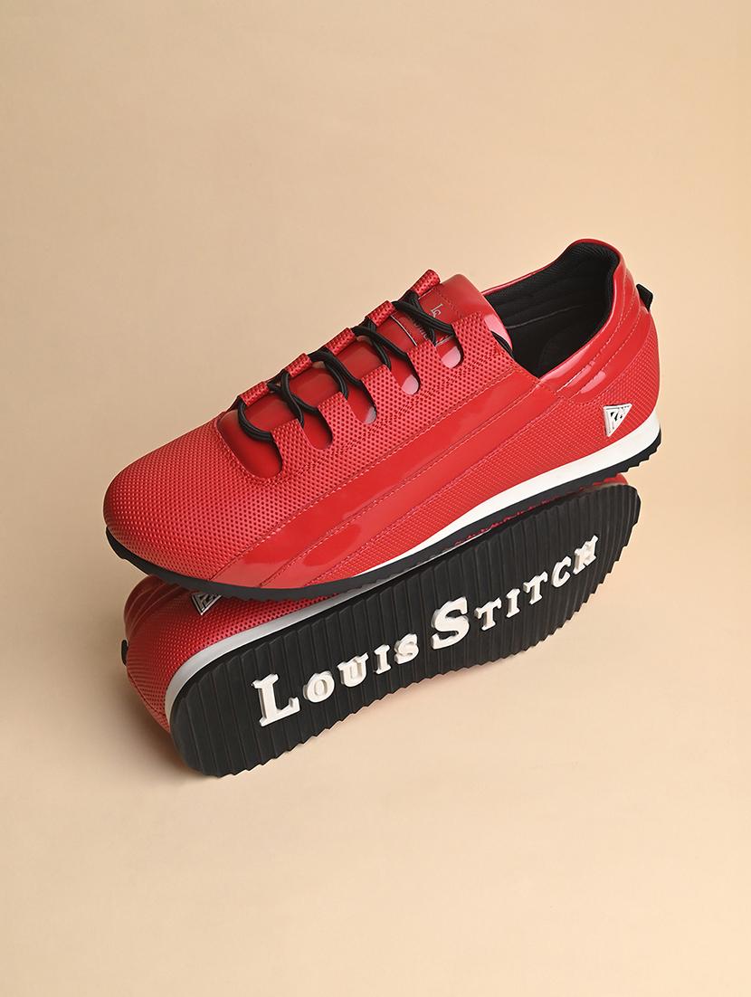 red lace up sneakers - 21748570 -  Standard Image - 1