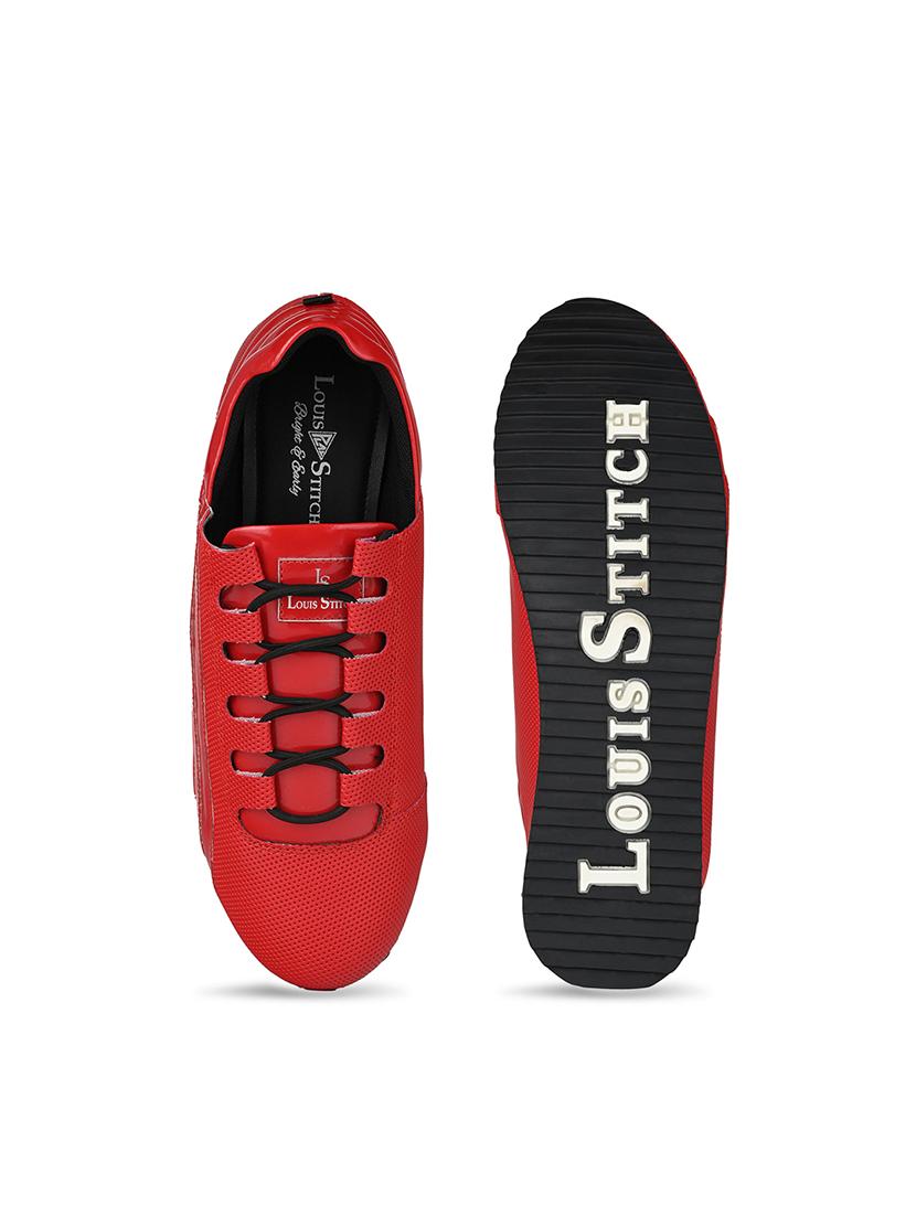 red lace up sneakers - 21748570 - Standard Image - 4