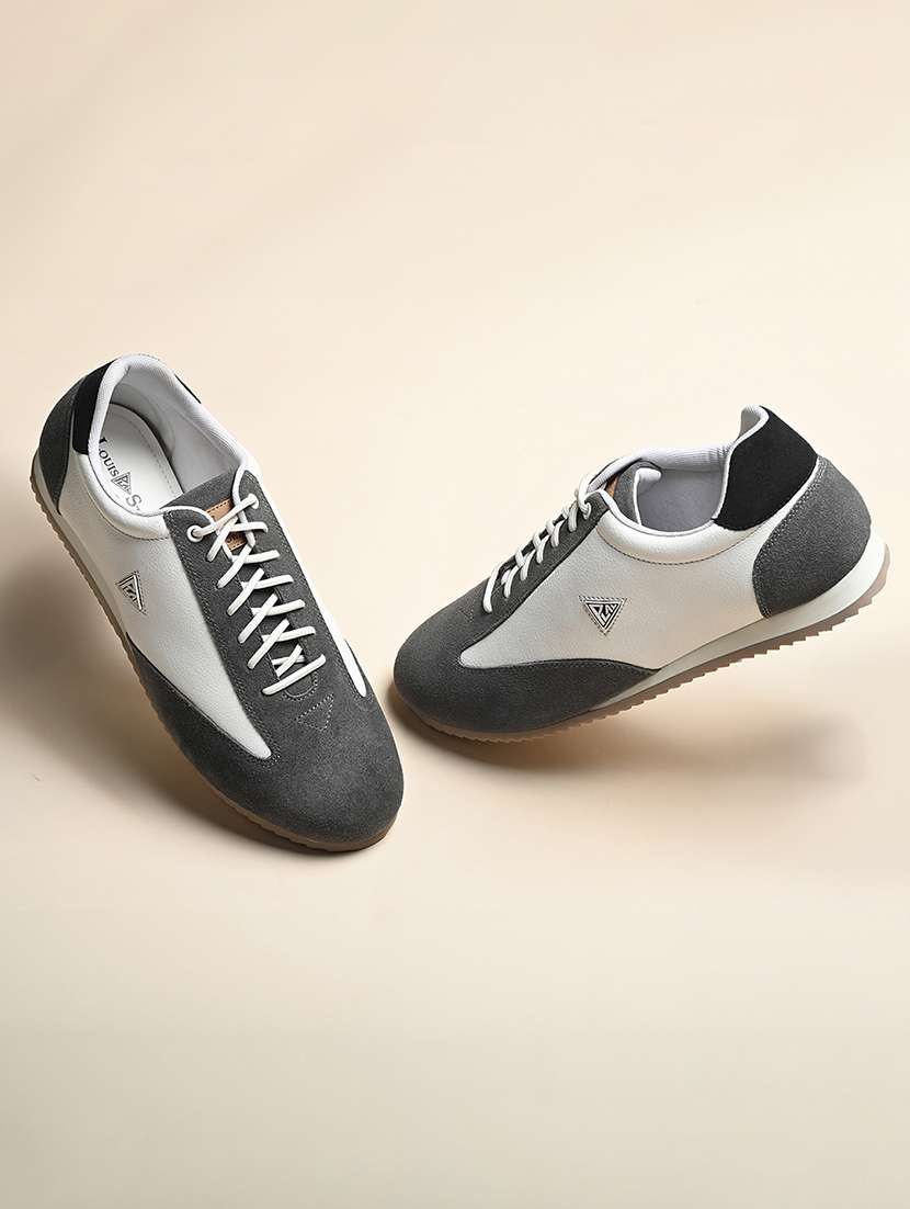 grey lace up sneakers