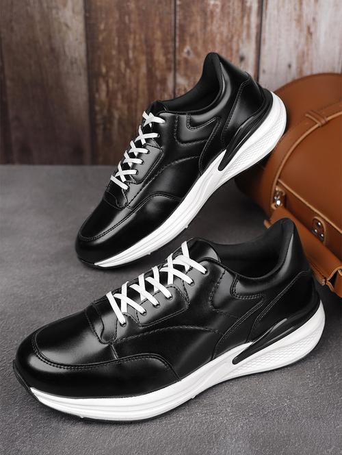 men solid lace up casual shoes - 21748582 -  Standard Image - 0