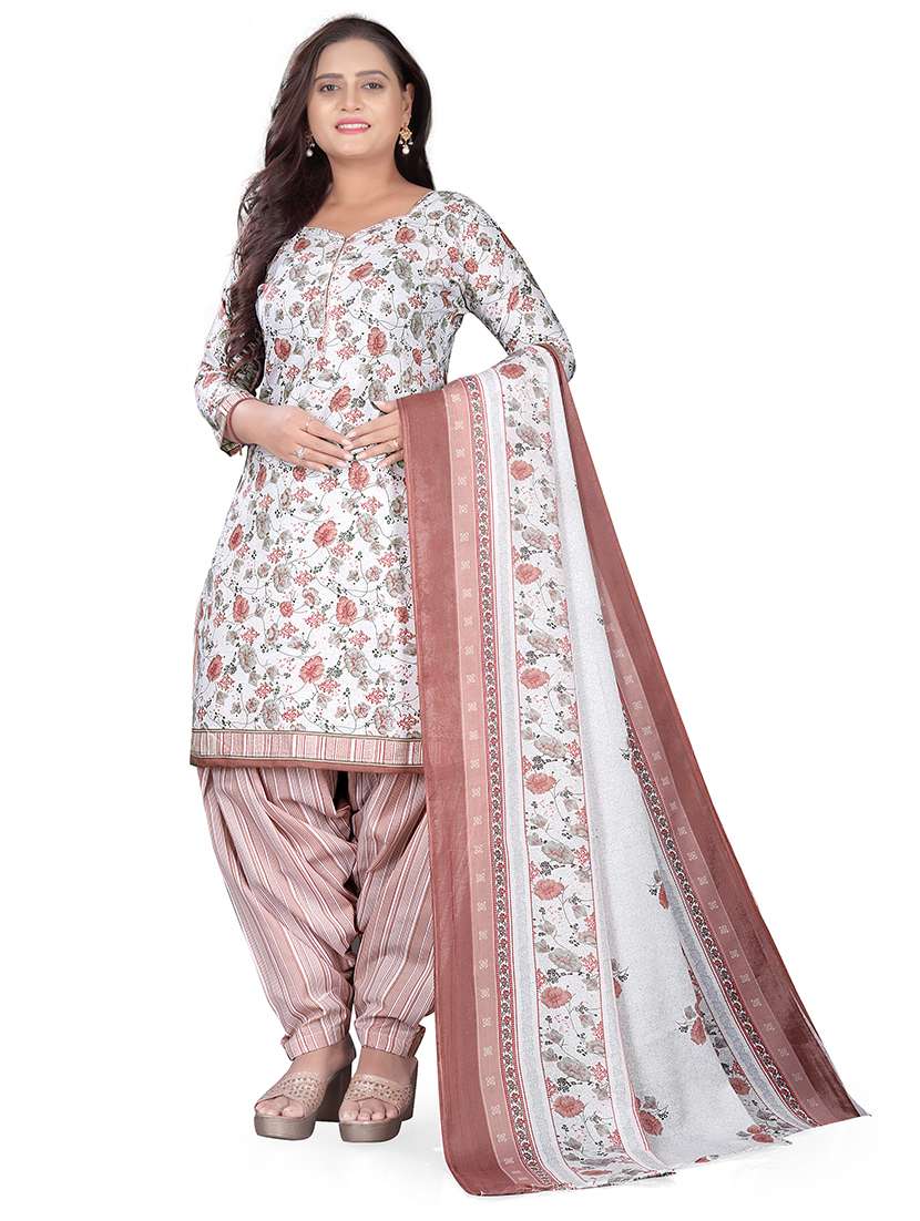 women three quarter sleeve kurta salwar with dupatta set