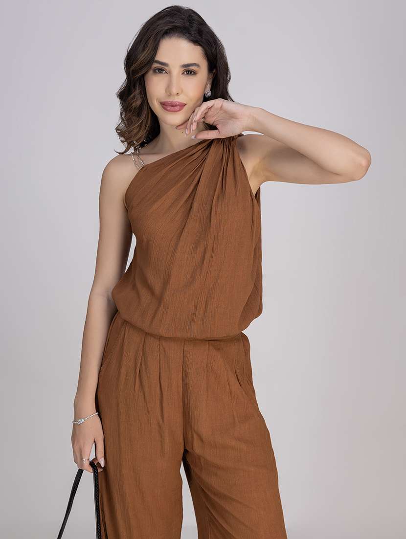 women solid top and trouser co-ord set - 21748652 -  Standard Image - 4