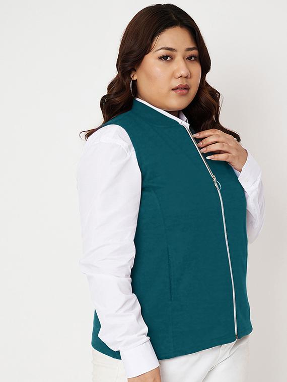 teal fleece regular jacket - 21748708 - Standard Image - 1