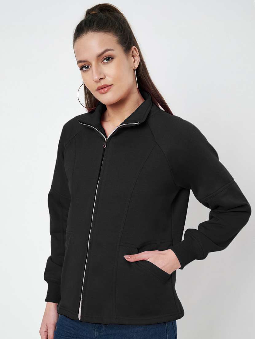 women solid long sleevees regular jacket - 21748726 - Standard Image - 1