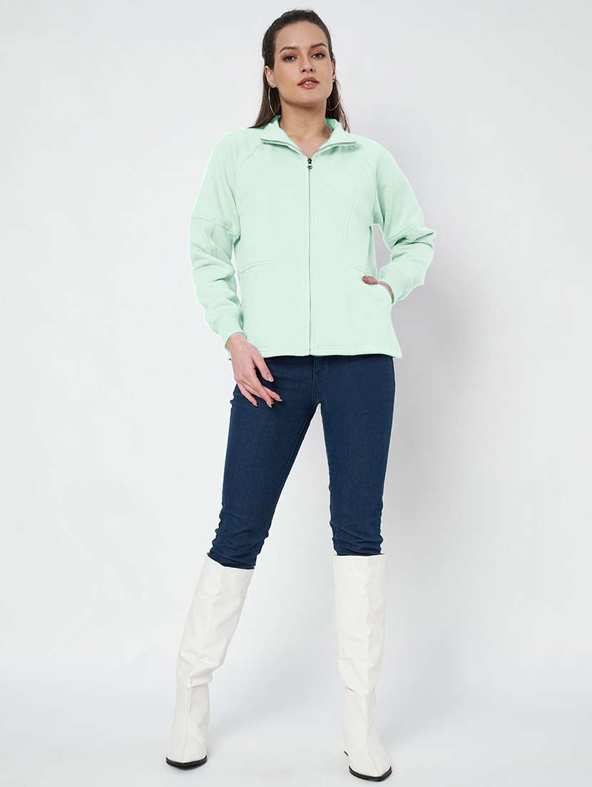 women solid long sleevees regular jacket - 21748734 -  Standard Image - 4