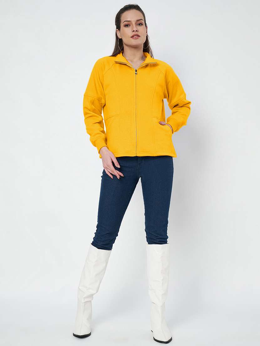 women solid long sleevees regular jacket - 21748735 -  Standard Image - 4