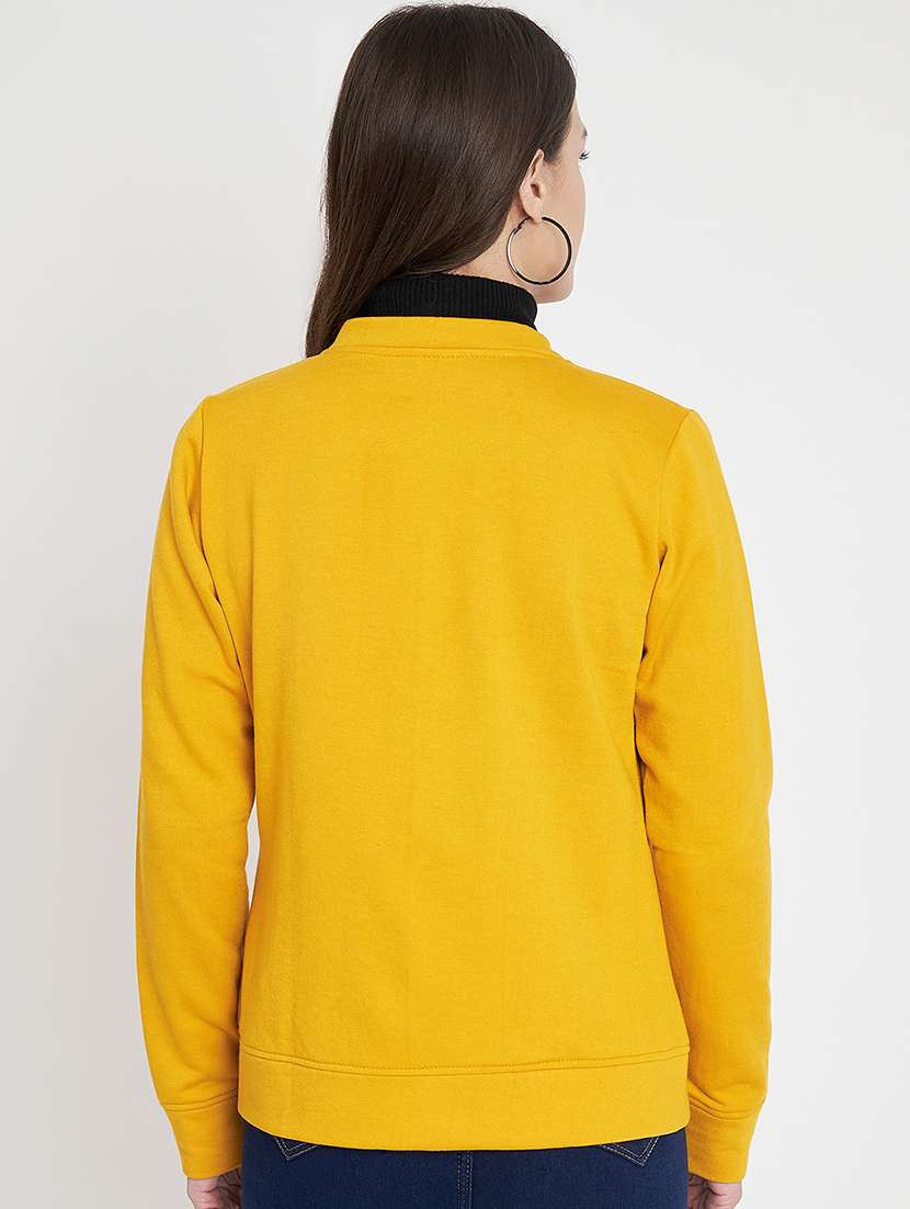 women solid long sleeves regular jacket - 21748764 - Standard Image - 1