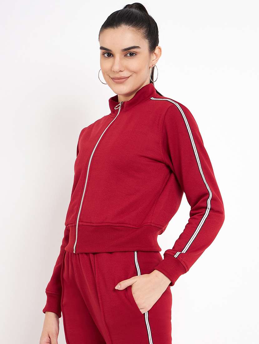 women solid long sleevees regular jacket - 21748777 -  Standard Image - 1