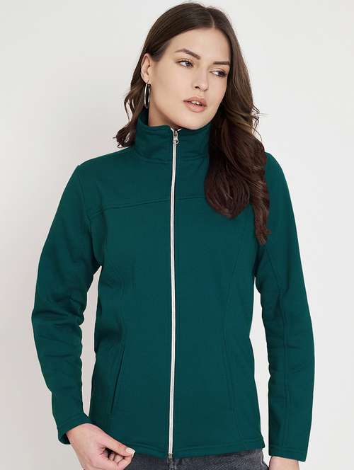 women solid long sleevees regular jacket - 21748791 - Standard Image - 0