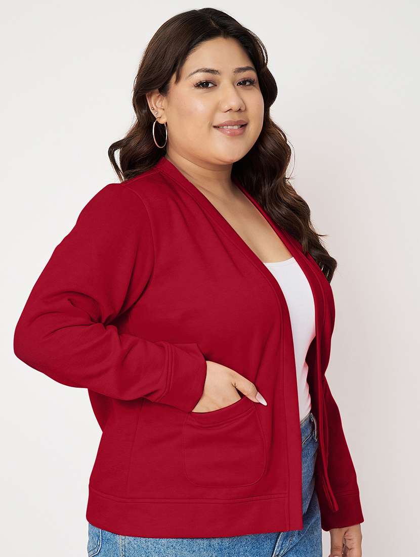 women plus size long sleeves jacket - 21748819 - Standard Image - 1