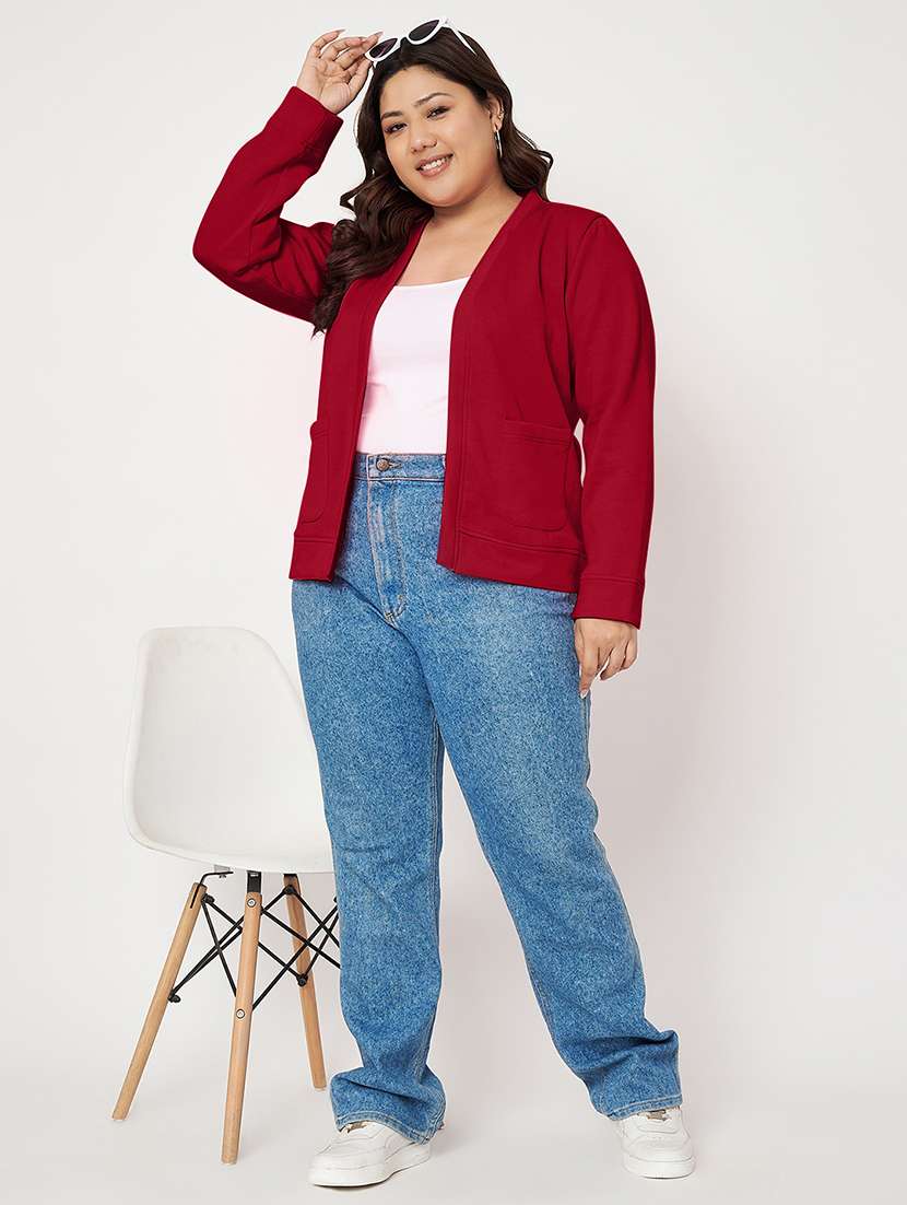 women plus size long sleeves jacket - 21748819 - Standard Image - 4