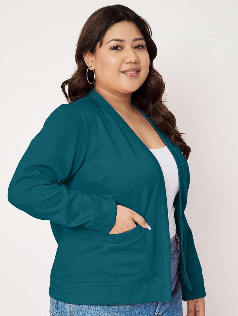 women plus size long sleeves jacket - 21748824 - Standard Image - 1