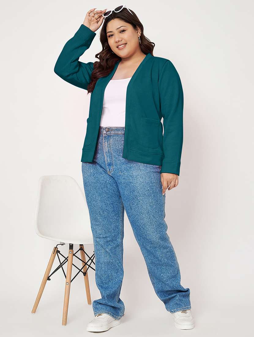 women plus size long sleeves jacket - 21748824 - Standard Image - 4