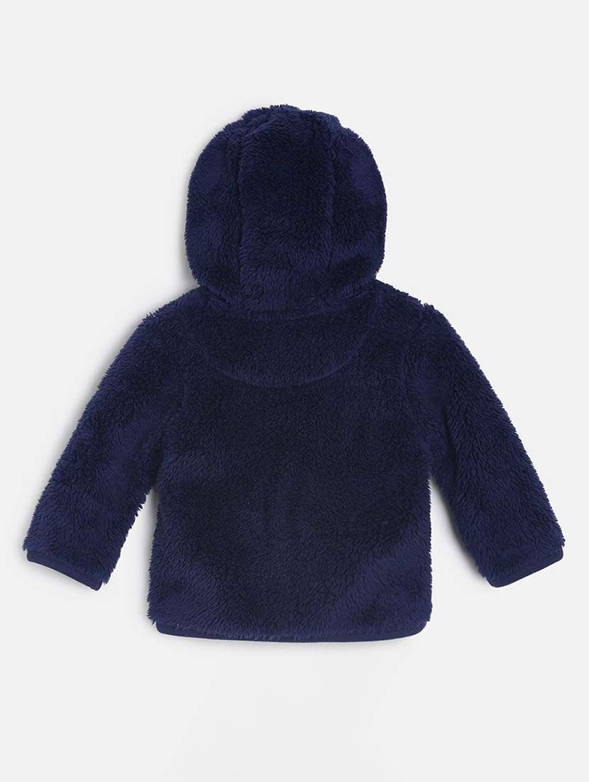 kids solid long sleeves fur jacket - 21748859 -  Standard Image - 1