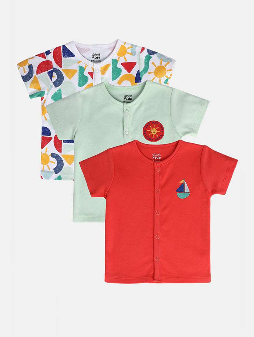 boys pack of 3 printed shirt - 21748885 -  Standard Image - 1