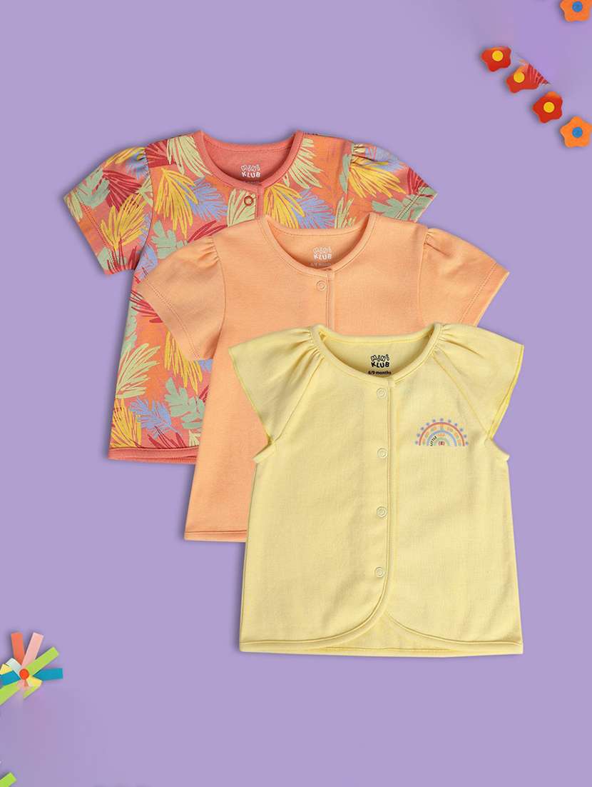 kids pack of 3 printed short sleeves shirts - 21748893 -  Standard Image - 1