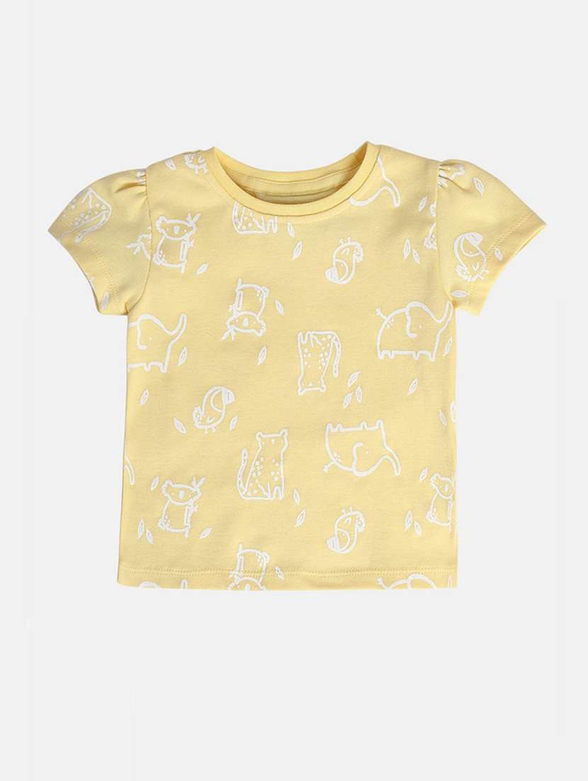 kids pack of 3 printed short sleeves tops - 21748894 -  Standard Image - 4