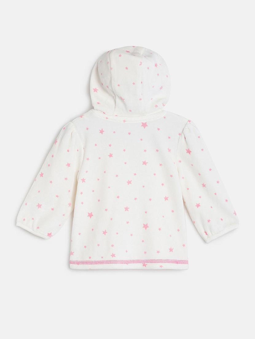 girls white long sleeve hooded sweatshirt - 21748905 - Standard Image - 1