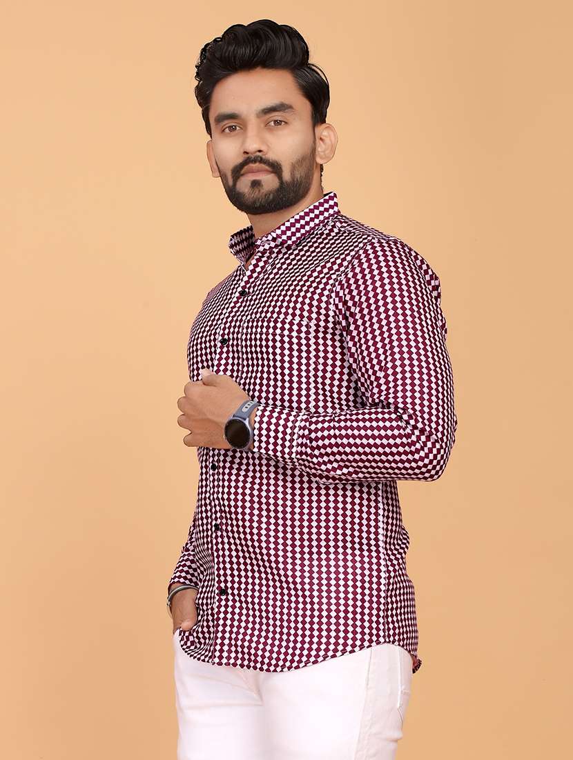 men checkered long sleeve regular fit casual shirt - 21749463 -  Standard Image - 1