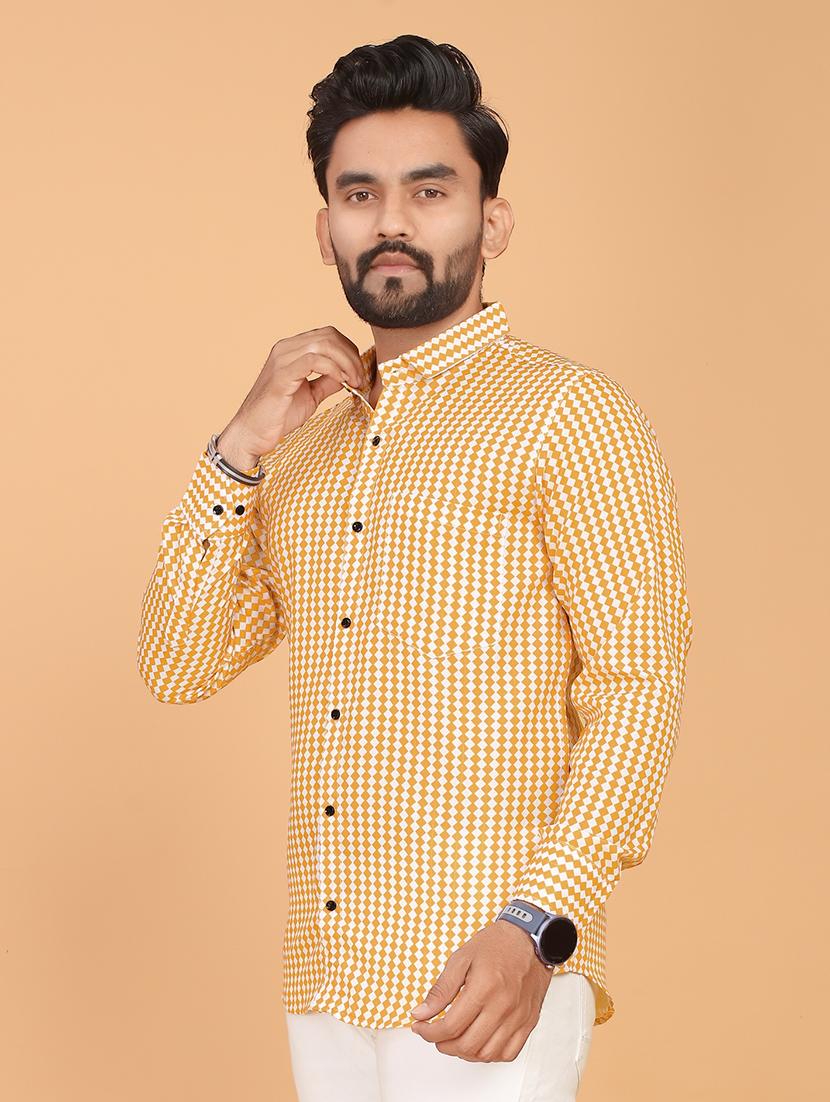 men checkered long sleeve regular fit casual shirt - 21749465 - Standard Image - 1