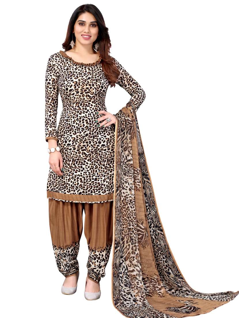 women printed unstitched salwar suit set